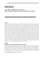 Vai trò carbetocin trong điều trị dự phòng băng huyết sau sinh
