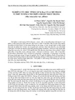 Nghiên cứu độc tính cấp (LD50) của chế phẩm vi nhũ tương CND trên chuột nhắt trắng (Mus musculus var. albino)