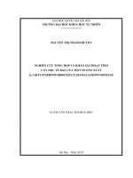 Nghiên cứu tổng hợp và khảo sát hoạt tính gây độc tế bào của một số dẫn xuất γ (aryl)pyridinodibenzo 27,28 diazacrownophane 