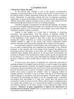 SKKN một số biện pháp tổ chức trò chơi trong tiết tiếng anh ở trường tiểu học nhằm nâng cao hiệu quả giờ dạ 