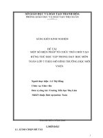 SKKN một số biên pháp tổ chức trò chơi tạo hứng thú học tập trong dạy học môn toán lớp 5 theo mô hình trường học mới VNEN 