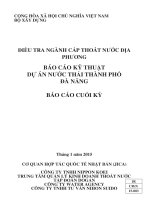 BÁO CÁO KỸ THUẬT DỰ ÁN NƯỚC THẢI THÀNH PHỐ ĐÀ NẴNG BÁO CÁO CUỐI KỲ