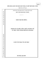 đánh giá cán bộ, công chức ngành y tế từ thực tiễn thành phố hồ chí minh 