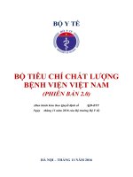 BỘ TIÊU CHÍ CHẤT LƯỢNG BỆNH VIỆN VIỆT NAM (PHIÊN BẢN 2.0)