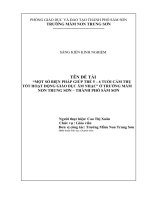 SKKN một số biện pháp giúp trẻ 5 6 tuổi cảm thụ tốt hoạt động giáo dục âm nhạc ở trường MN trung sơn 