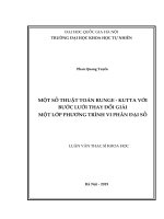 Một số thuật toán runge kutta với bước lưới thay đổi giải một lớp phương trình vi phân đại số 