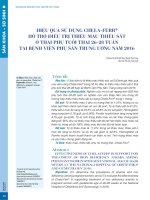 Hiệu quả sử dụng Chela-Ferr® hỗ trợ điều trị thiếu máu thiếu sắt ở thai phụ tuổi thai 26-28 tuần tại Bệnh viện Phụ sản Trung ương năm 2016