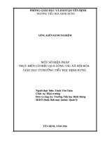 SKKN một số biện pháp thực hiện có hiệu quả công tác xã hội hóa giáo dục ở trường tiểu học định hưng 