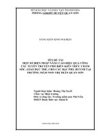 SKKN một số biện pháp nâmg cao hiệu quả công tác tuyên truyền phổ biến kiến thức chăm sóc, giáo dục trẻ cho các bậc phụ huynh tại trường mầm non thị trấn quan sơn 