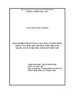 SKKN một số biện pháp nâng cao chất lượng hoạt động văn học (kể chuyện) cho trẻ 24  36 tháng tuổi trường mầm non phú lộc  