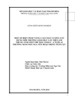 SKKN một số biện pháp nâng cao chất lượng xây dựng môi trường giáo dục lấy trẻ làm trung tâm giúp trẻ mẫu giáo 5 6 tuổi a2 trường mầm non nga yên hoạt động tích cực 