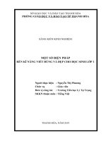 SKKN một số biện pháp rèn kĩ năng viết đúng và đẹp cho học sinh lớp 1 