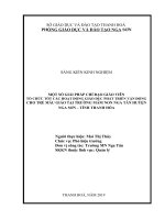 SKKN một số giải pháp chỉ đạo giáo viên tổ chức tốt các hoạt động phát triển vận động cho trẻ mẫu giáo tại trường mầm non nga tân năm học 2018  2019 