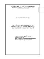 Một số biện pháp cho trẻ 24 36 tháng tuổi làm quen với tác phẩm văn học tại trường mầm non nga mỹ 