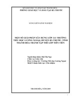SKKN một số giải pháp xây dựng lớp 1a1 trường tiểu học lương ngoại   bá thước thành một tập thể lớp tiên tiến 