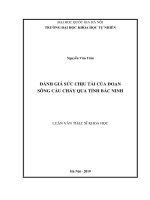 Đánh giá sức chịu tải của đoạn sông cầu chảy qua tỉnh bắc ninh 