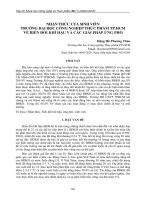 Nhận thức của sinh viên trường Đại học Công nghiệp Thực phẩm  Tp. HCM về biến đổi khí hậu và các giải pháp ứng phó