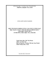 SKKN một số kinh nghiệm nâng cao chất lượng dạy học dạng toán tìm số trung bình cộng  cho học sinh lớp 4  