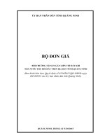 BỘ ĐƠN GIÁ BỒI THƢỜNG TÀI SẢN GẮN LIỀN VỚI ĐẤT KHI NHÀ NƯỚC THU HỒI ĐẤT TRÊN ĐỊA BÀN TỈNH QUẢNG NINH