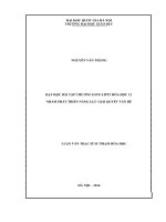 DẠY HỌC BÀI TẬP CHƯƠNG ESTE-LIPIT HÓA HỌC 12 NHẰM PHÁT TRIỂN NĂNG LỰC GIẢI QUYẾT VẤN ĐỀ LUẬN VĂN THẠC SĨ SƯ PHẠM HÓA HỌC