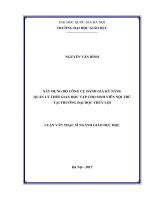 Xây dựng bộ công cụ đánh giá kỹ năng quản lý thời gian học tập cho sinh viên nội trú tại trường đại học thủy lợi​ 