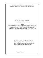 SKKN từ thi pháp loại thể tới việc nâng cao hiệu quả dạy học thơ đường luật trong chương trình ngữ văn lớp 7,8 