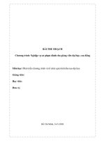 Bài thu hoạch môn Phát triển chương trình và tổ chức quá trình đào tạo đại học 6.2020