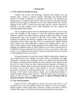 Some measures to improve listening skill for students at primary school effectively 