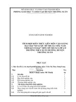 SKKN tích hợp kiến thức liên môn vào giảng dạy bài sơ lược mĩ thuật việt nam thời kì cổ đại  môn mĩ thuật lớp 6 ở trường THCS xuân dương, huyện th 