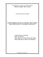 SKKN xây dựng lớp học thân thiện   học sinh tích cực cho học sinh lớp 2 