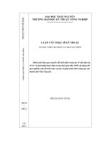Đánh giá hiệu quả chuyển đổi lưới điện trung áp về cấp điện áp 22 kv và giải pháp thực hiện trong thời gian đến 2020, áp dụng kết quả nghiên cứu để tính toán cải tạo và phát triển lưới trung áp của thành phố thái nguyên 
