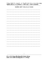 ĐỒ ÁN 2 DẠNG TRỤC (Công nghệ chế tạo máy)