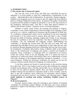 Some useful methods of teaching and testing vocabulary english courses in primary 