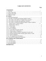 Some methods to consolidate vocabulary and structures for grade 7 students at canh nang secondary school 