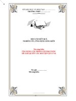 ỨNG DỤNG CÁC ĐỊNH LUẬT BẢO TOÀN  ĐỂ GIẢI QUYẾT CÁC BÀI TẬP VẬT LÝ 10
