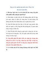 Đáp án trắc nghiệm tập huấn môn tiếng việt  sách cánh diều