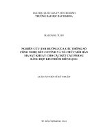 Nghiên cứu ảnh hưởng của các thông số công nghệ đến cơ tính và tổ chức mối hàn ma sát khuấy cho các kết cấu phẳng bằng hợp kim nhôm biến dạng  