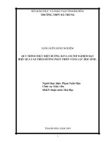 SKKN vận dụng các phương pháp, kỹ thuật dạy học tích cực trong dạy học môn hóa học phổ thông 