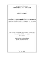 Luận án tiến sĩ Kỹ thuật: Nghiên cứu hệ điều khiển ổ từ chủ động tích hợp trong hệ truyền động động cơ bánh đà