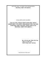 SKKN tạo sự yêu thích môn sinh học bằng hình thức tổ chức sinh hoạt câu lạc bộ sinh học đối với học sinh lớp 10 tại trường THPT yên định 3 