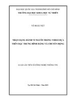 Nhận dạng hành vi người trong video dựa trên đặc trưng hình dáng và chuyển động