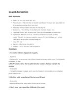 Semantics final exam có lời giải đáp án