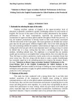 Solutions to master upper secondary students’ performance in the essay writing task 