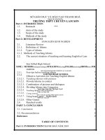 SOME METHODS OF TEACHING ENGLISH IDIOMS FOR NON ENGLISH MAJOR STUDENTS AT LAM SON GIFTED HIGH SCHOOL 