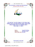 SKKN xây dựng, tuyển chọn và sử dụng hệ thống bài tập bồi dưỡng học sinh giỏi phần hợp chất có nhóm chức hóa học 11 THPT 