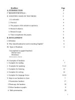 Use handouts in learning and teaching english at nguyen xuan nguyen high school 