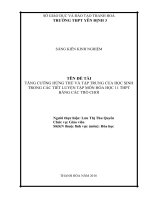 SKKN tạo hứng thú học tập cho học sinh bằng cách liên hệ thực tế khi giảng dạy môn hóa học 