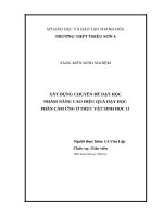 SKKN xây DỰNG CHUYÊN đề dạy học NHẰM NÂNG CAO HIỆU QUẢ dạy học PHẦN cảm ỨNG ở THỰC vật SINH học 11 
