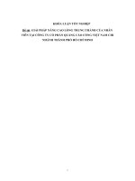 GIẢI PHÁP NÂNG CAO LÒNG TRUNG THÀNH CỦA NHÂN VIÊN TẠI CÔNG TY CỔ PHẦN QUẢNG CÁO CỔNG VIỆT NAM CHI NHÁNH THÀNH PHỐ HỒ CHÍ MINH (Copy > Word > OK)