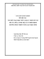 SKKN tổ chức dạy học tiết 2, bài 5 một số vấn đề của mĩ la tinh   địa lý 11  theo định hướng phát triển năng lực học sinh 